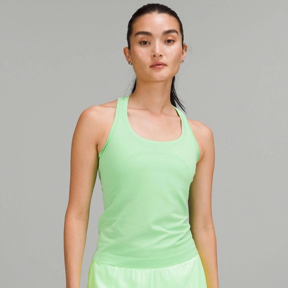 SOLD OUT Swiftly Tech Racerback Tank Top 2.0 Race Length size 4 lime green